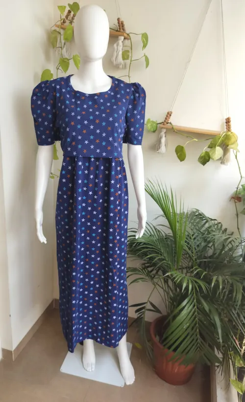 Maternity Maxi - Full Length - Blue Stars